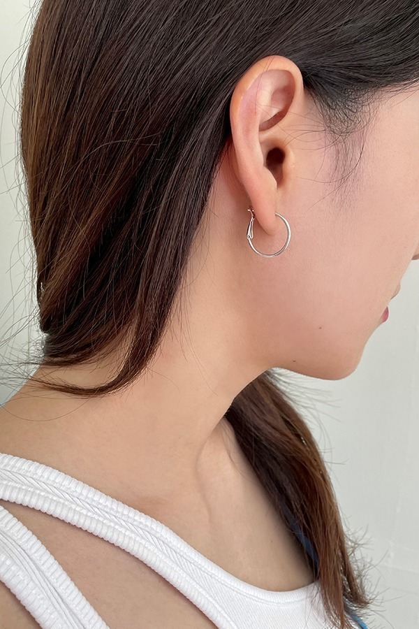 [silver925] thin pipe earring (2color) - Small
