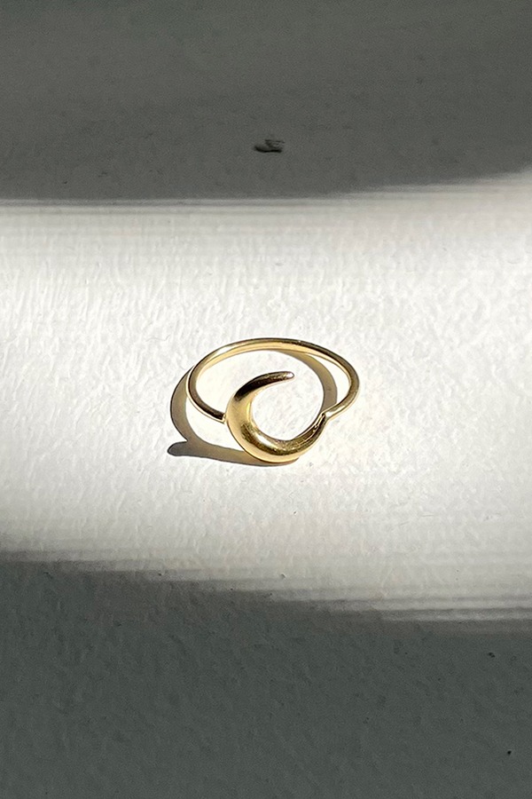 [silver925] fingernail moon ring (2color)
