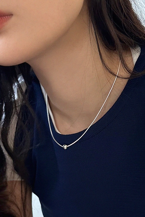 [silver925] moving ball necklace