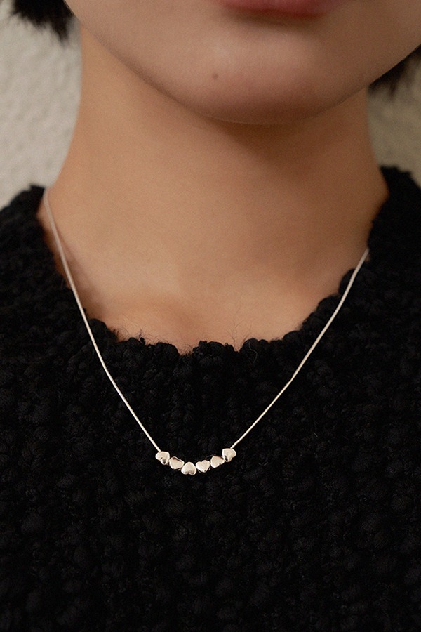 [silver925] tiny heart necklace