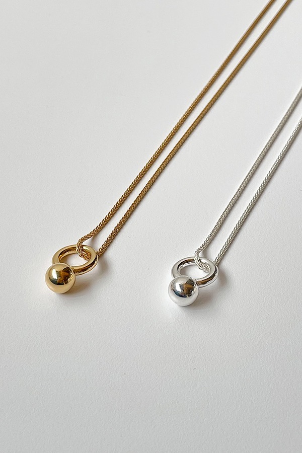 [silver925] kettle bell necklace (2color)