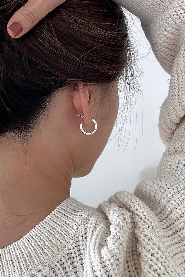 [silver925] open hoop earring