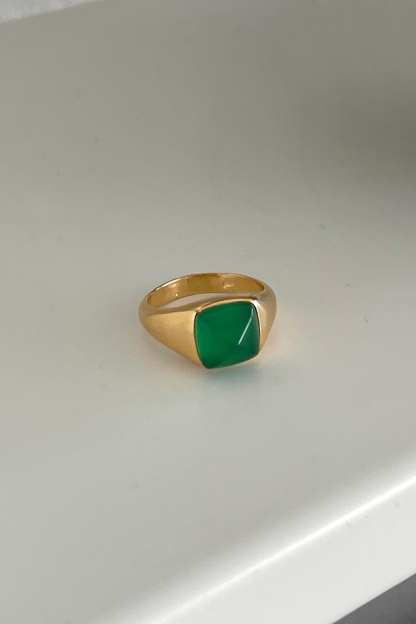 [silver925] thanos ring (green)