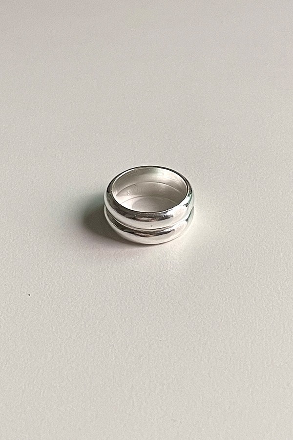 [all silver] set of two ring (2color)