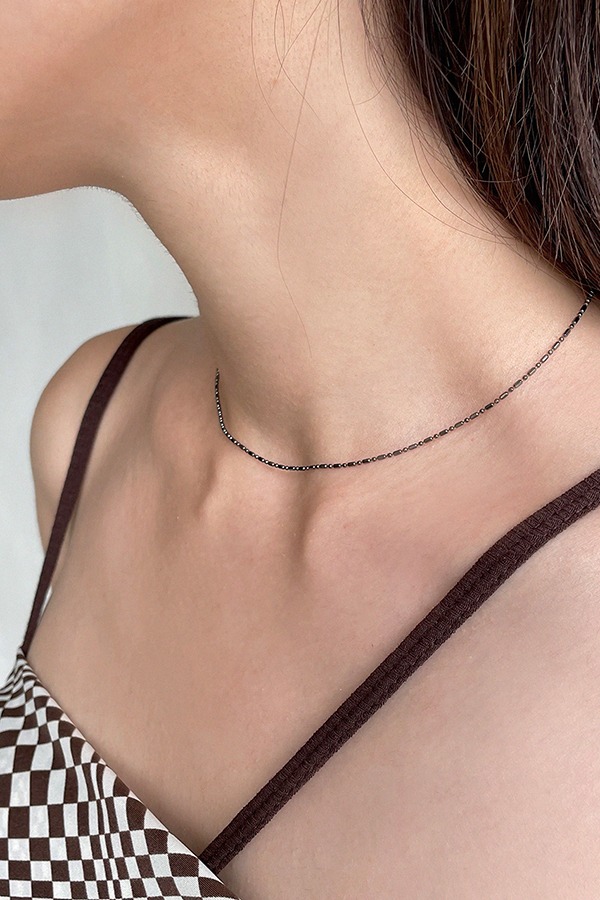 [silver925] morse choker necklace