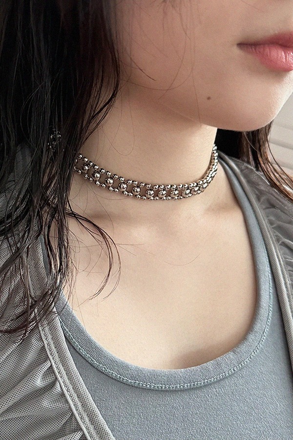 lace ball chain necklace