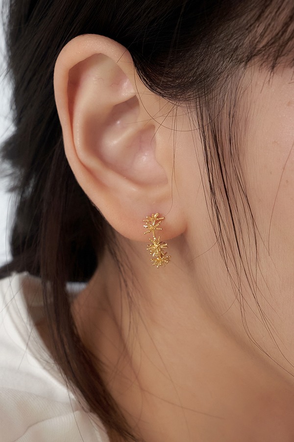 [silver925] dandelion earring - gold