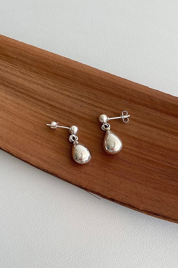 [silver925] water drop earring (silver)