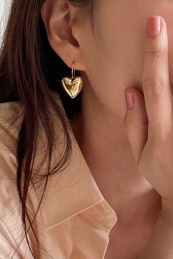 [silver925] heart hook earring (2color)