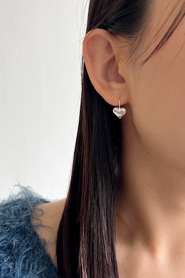 [silver925] mini heart hook earring (2color)