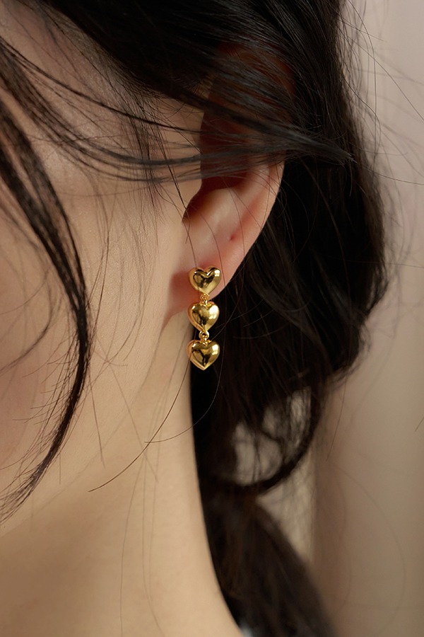 [silver925] combo heart earring (2color)