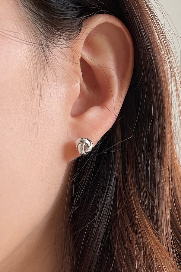 [silver925] tweed ball earring (2color)