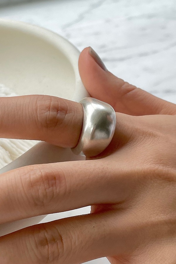 [silver925] matt volume ring