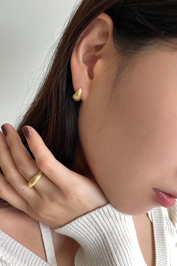 [silver925] scrape earring - gold