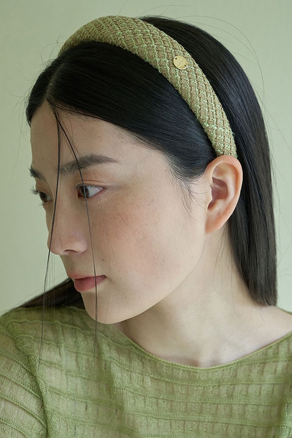 tweed Hairband (green)
