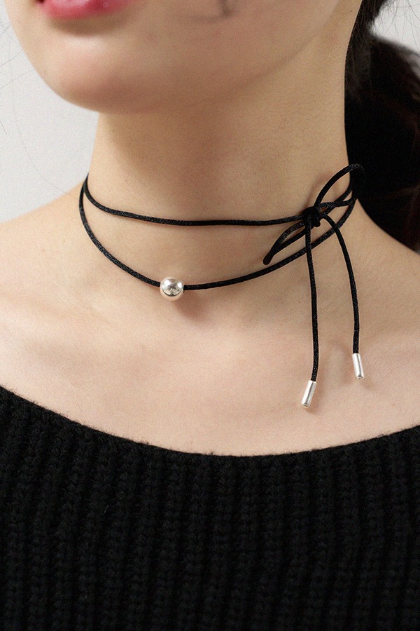 [silver925] ball string necklace