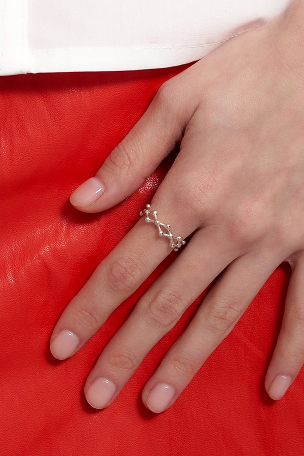 [silver925] lace chain ring