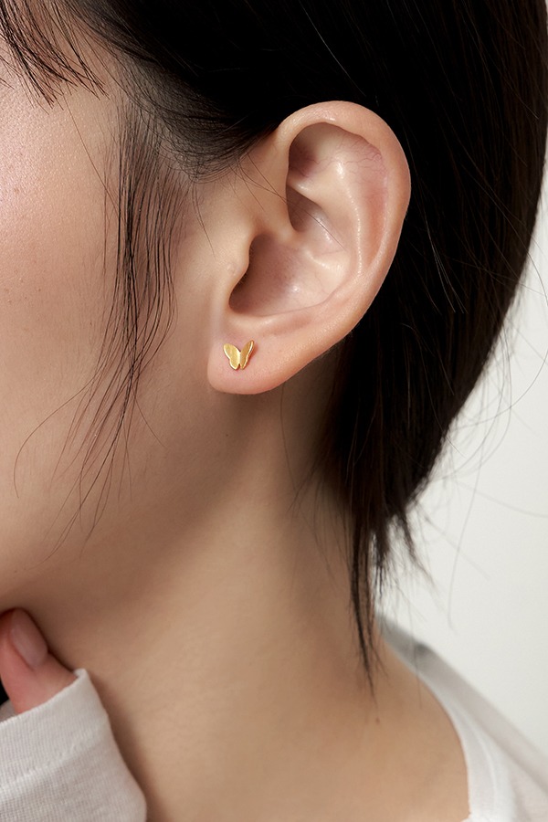 [silver925]  mini butterfly earring - gold